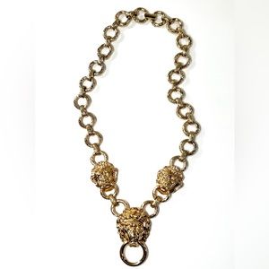 Kenneth Jay Lane KJL Gold Lion Necklace